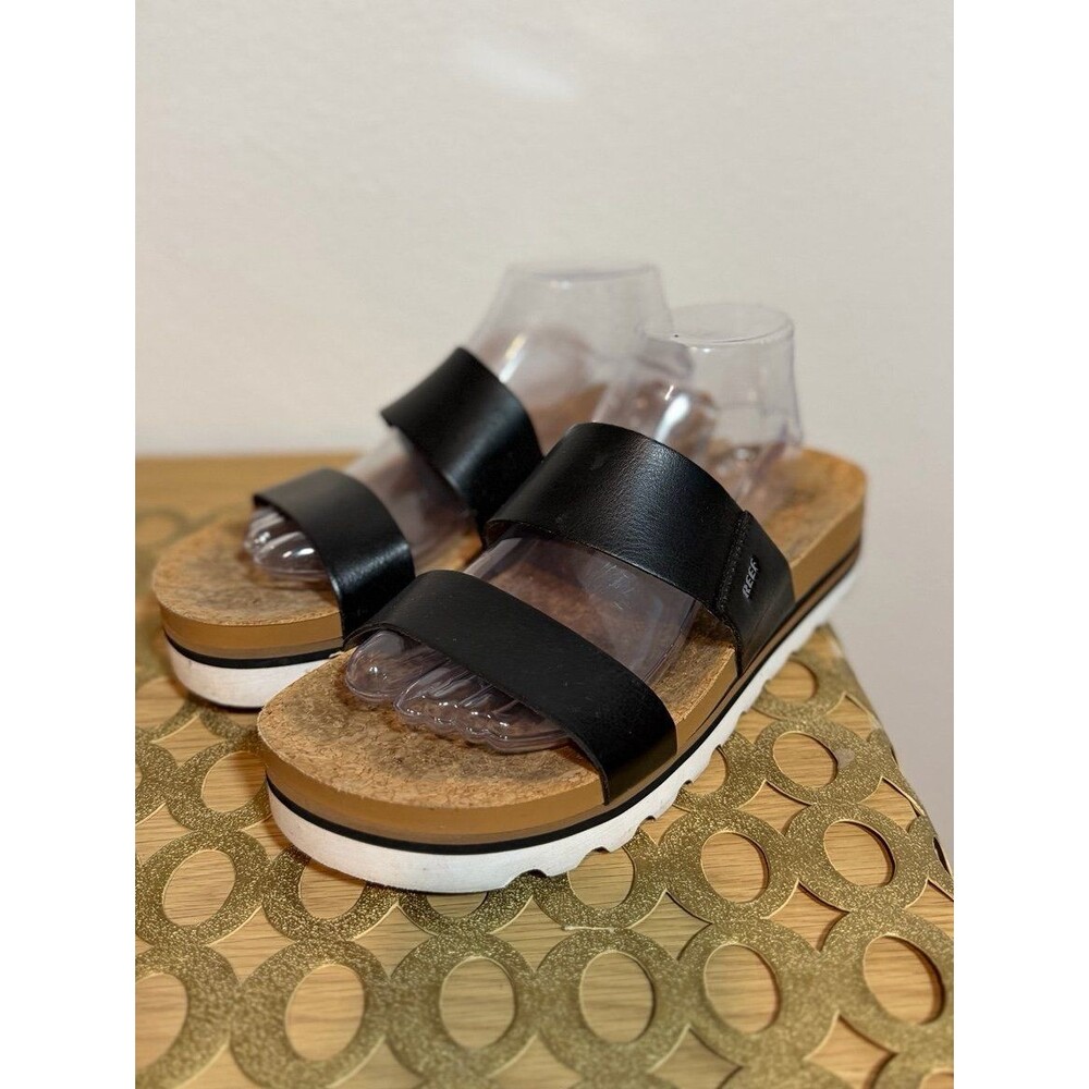 Reef Women’s Cushion Vista Hi Arch Support Sandals in Black Size 10